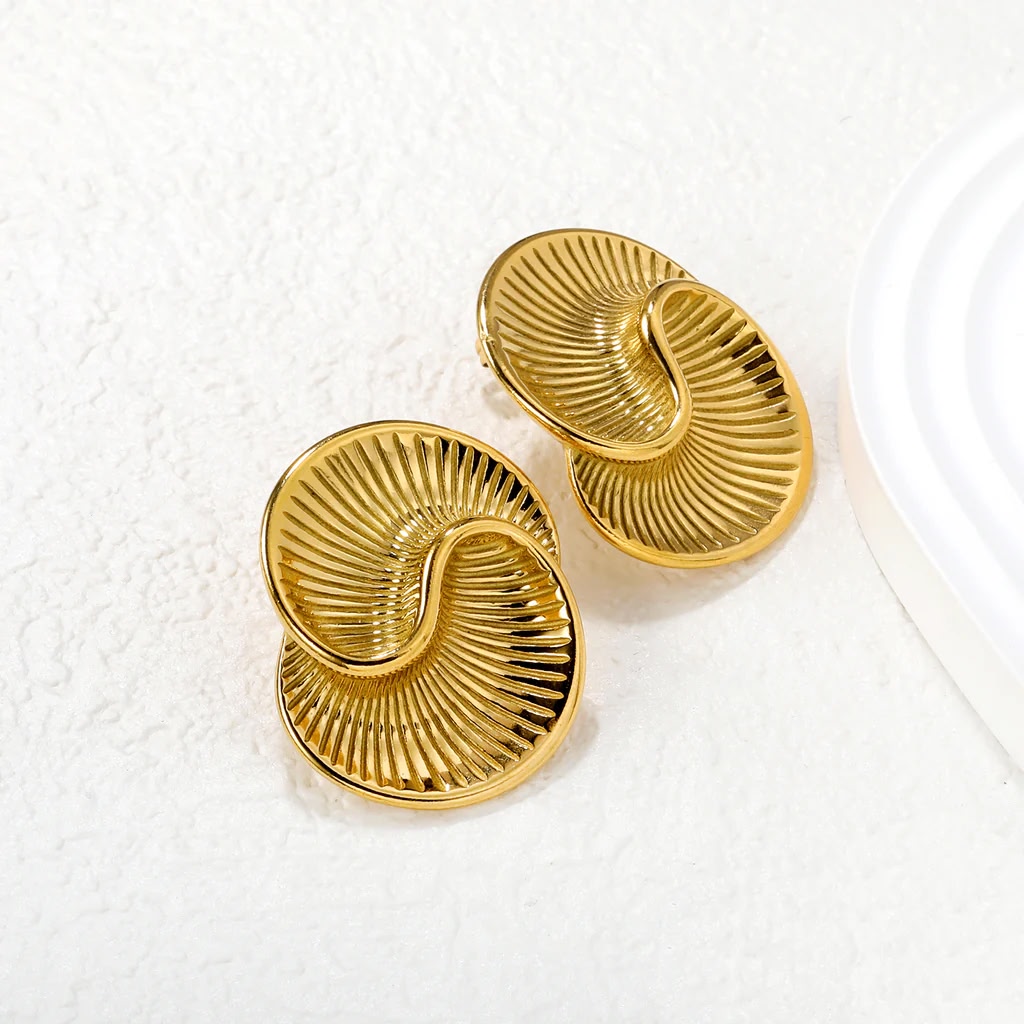 Gold Swirl Studs