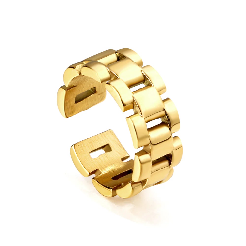 Bold Link Band Ring