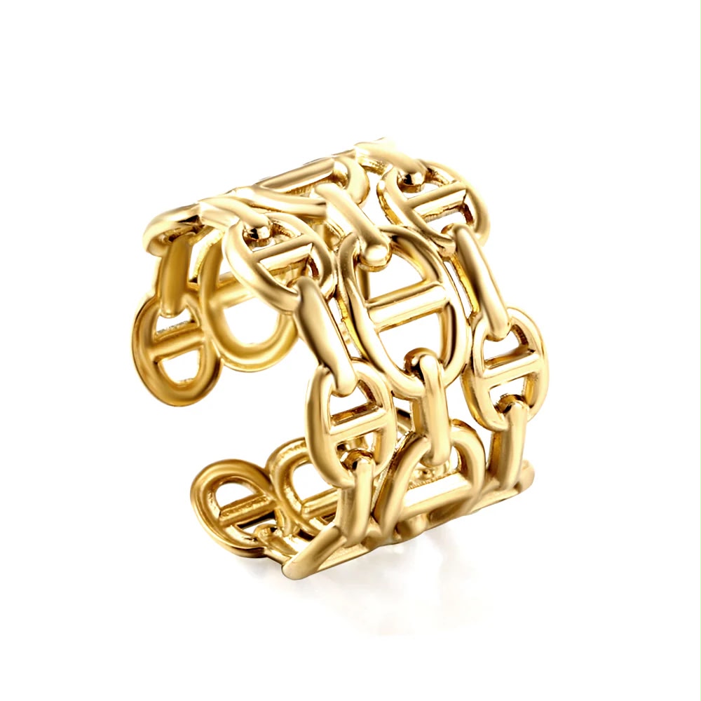 Golden Maze Ring