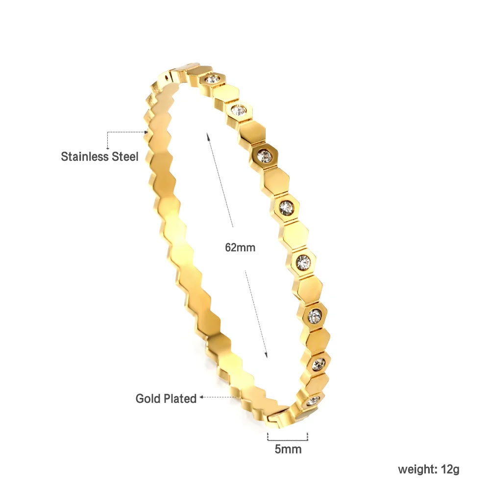 Golden Grid Bracelet