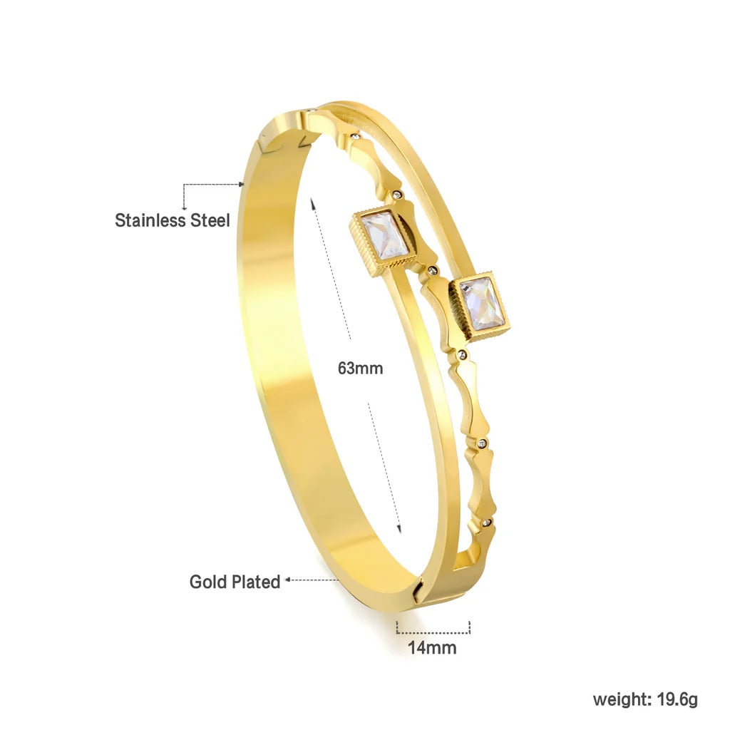 Aurora Crystal Cuff Bracelet