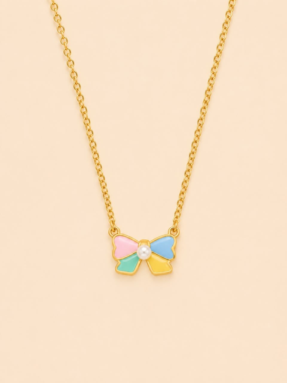 Pastel Bow Necklace