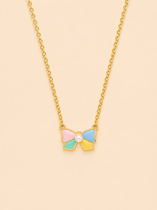 Pastel Bow Necklace
