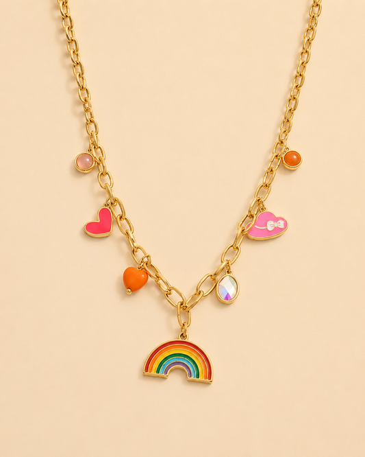Rainbow Charm Necklace