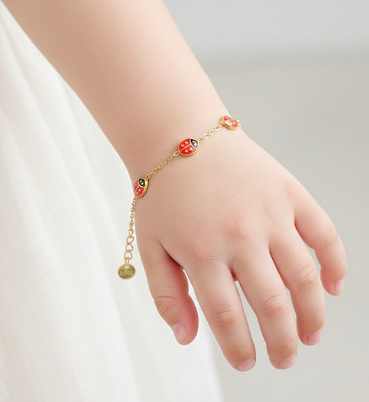Lucky Ladybug Charm Bracelet