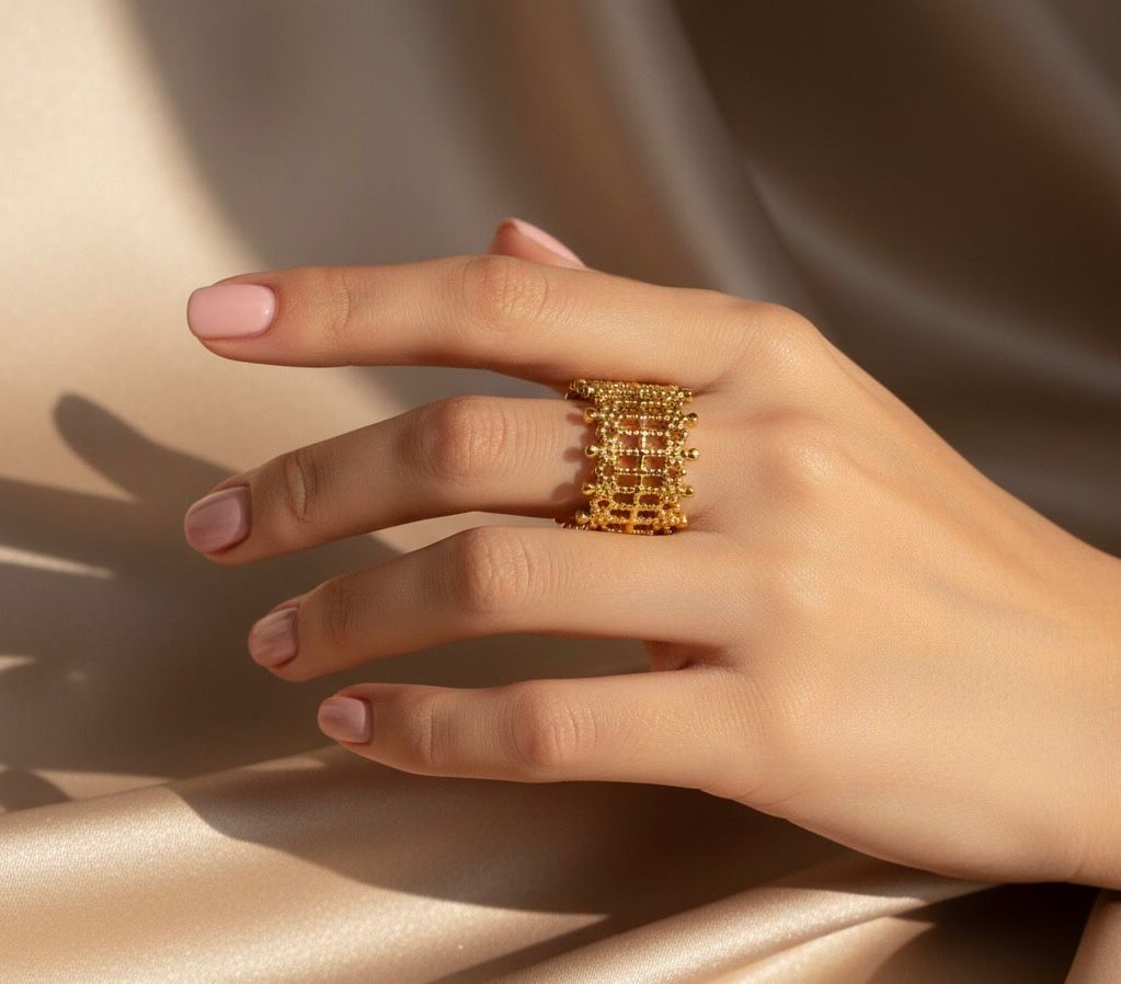 Gold Mesh Ring