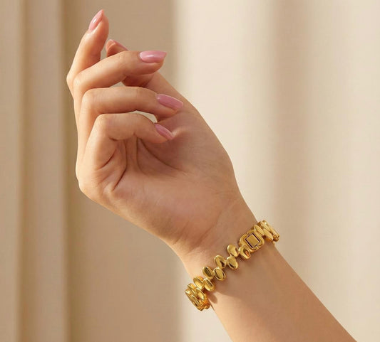 Golden Coin Link Bracelet