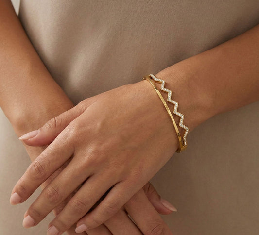 Crystal Zigzag Bangle