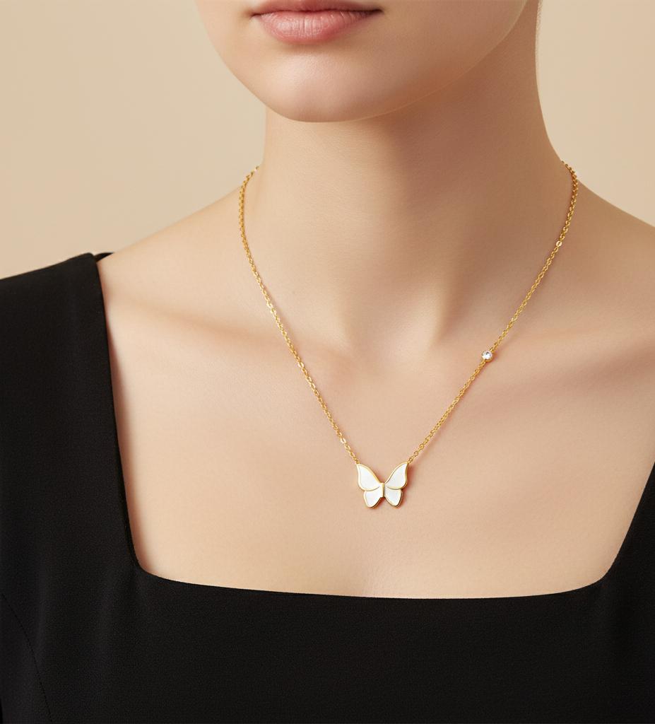 Aura Butterfly  Necklace