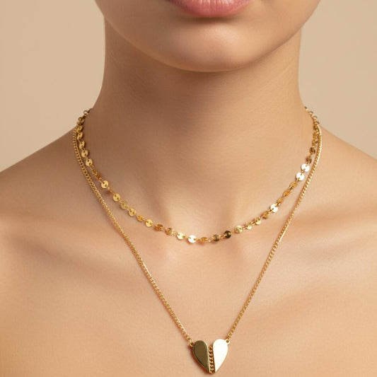 Twin Heart  Necklace