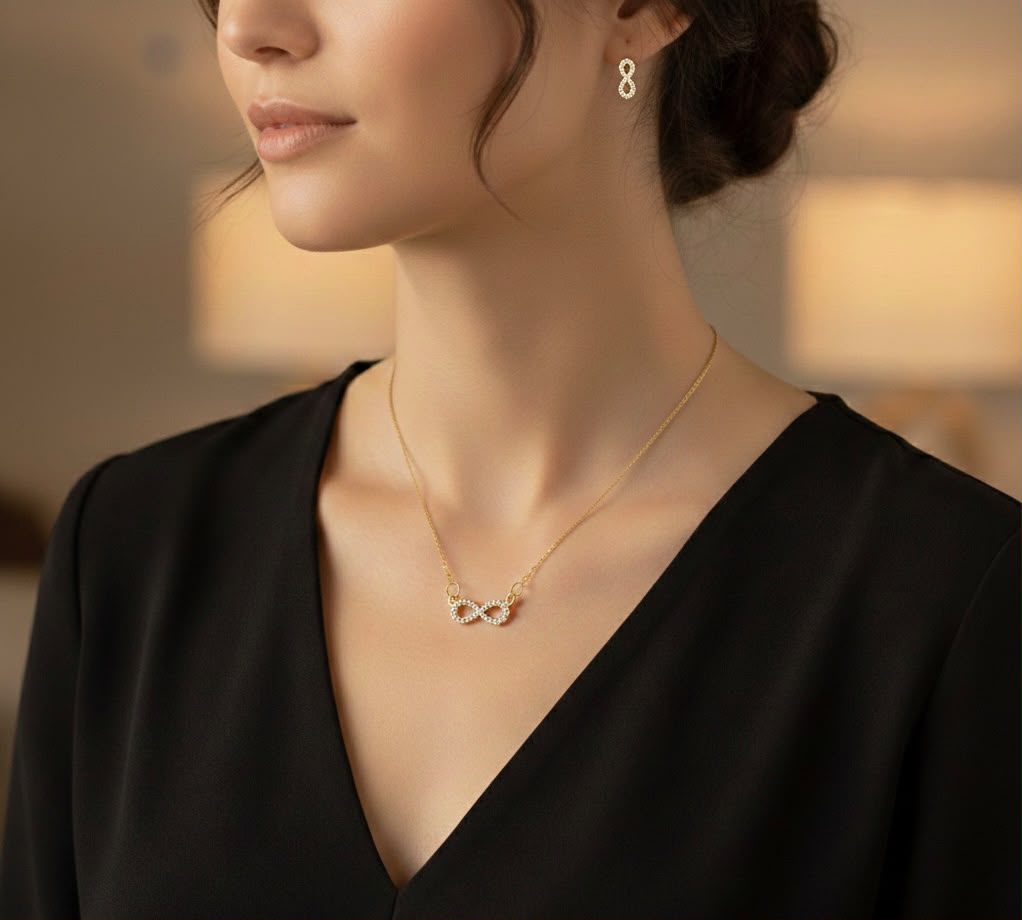 Infinity Spark Necklace Set