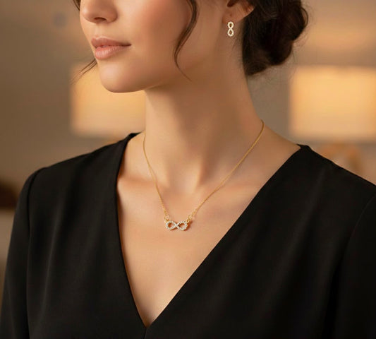 Infinity Spark Necklace Set