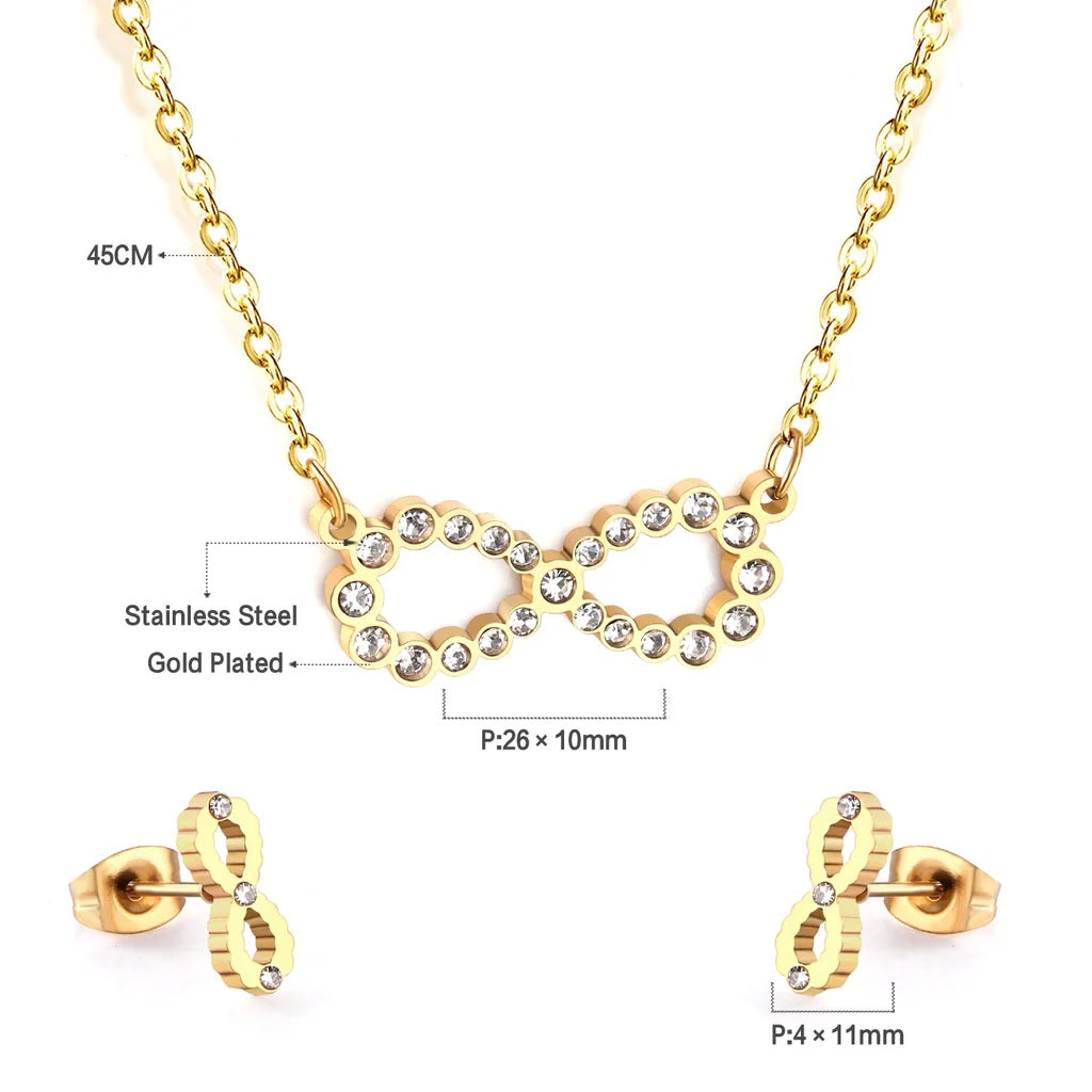 Infinity Spark Necklace Set