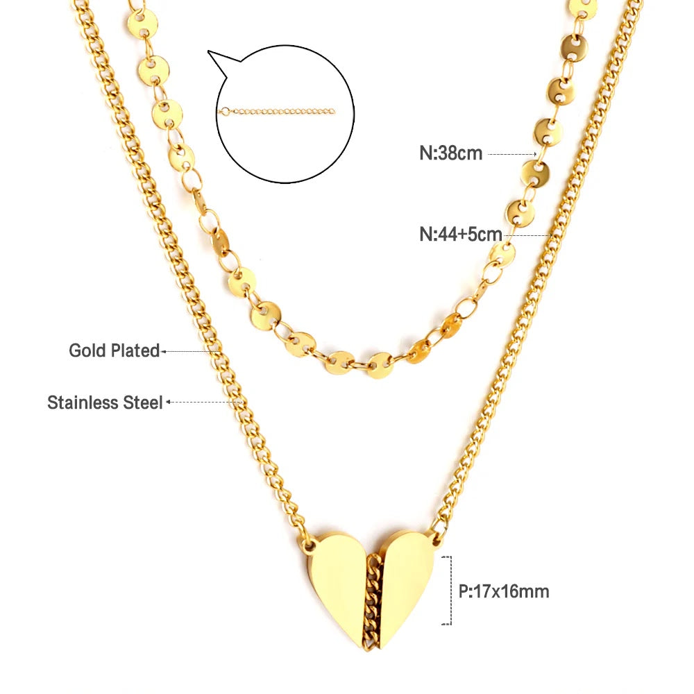 Twin Heart  Necklace