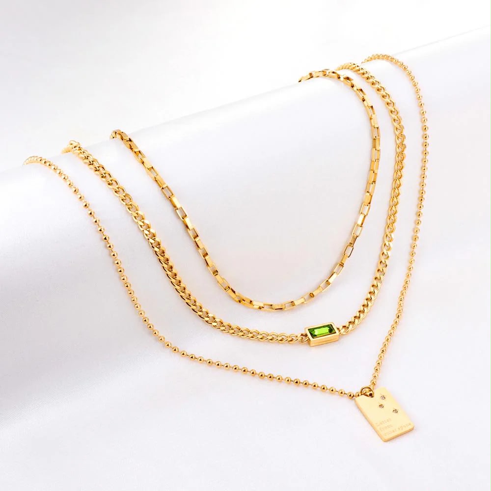 Emerald Tag Chain