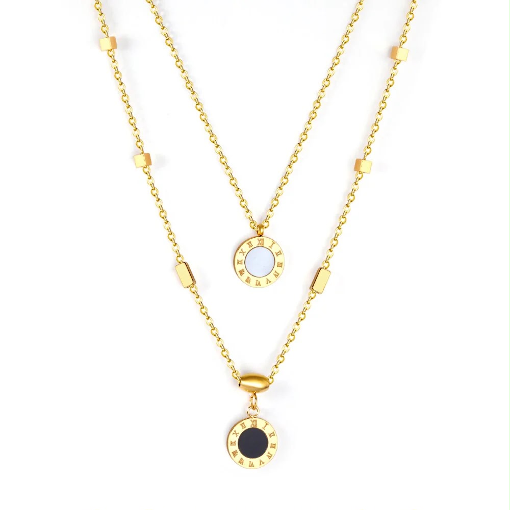 18K Gold Coin Layer Necklace
