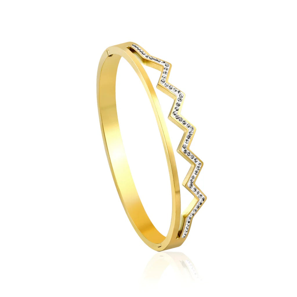 Crystal Zigzag Bangle