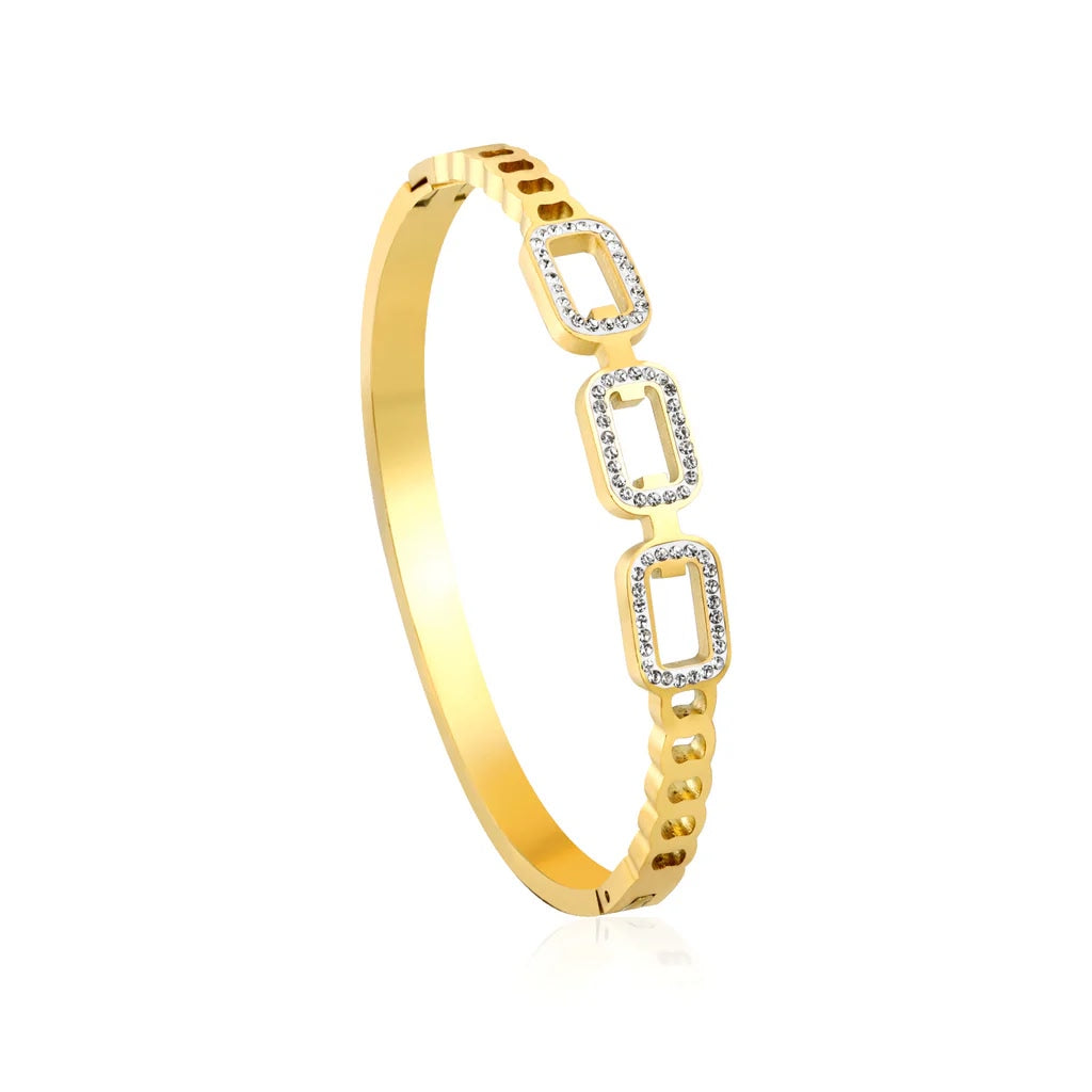 Crystal Frame Link Bracelet